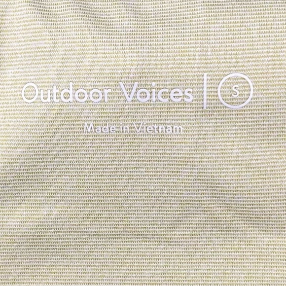 Outdoor Voices Athena Crop Top In Yellow Size Small - Picture 3 of 5